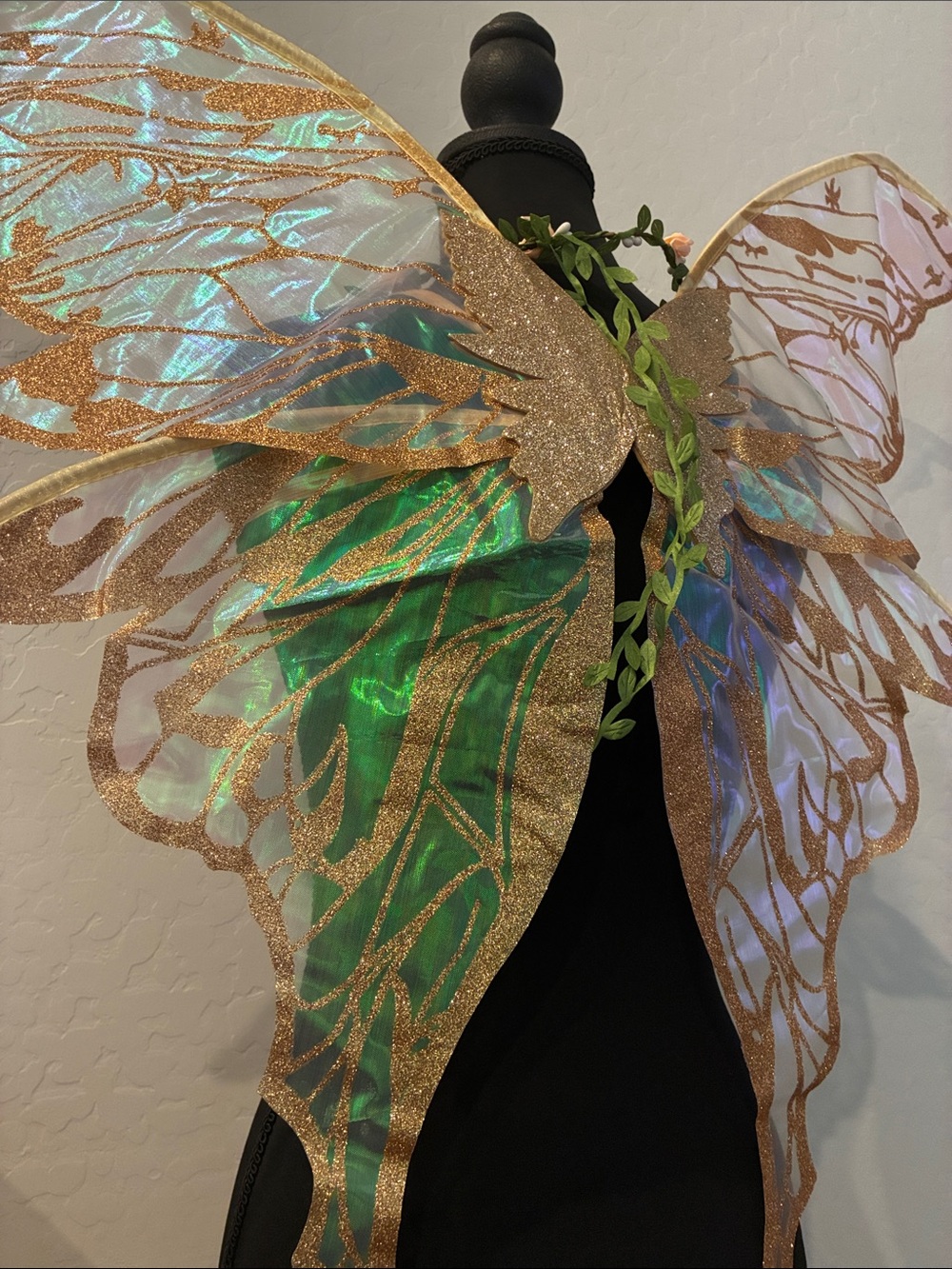 Large Gold Glitter Fairy Wings